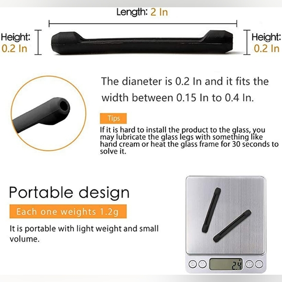 Anti-Slip Eyeglasses Holder & Ear Cushion 4 Pairs (2x4 - Picture 5 of 5